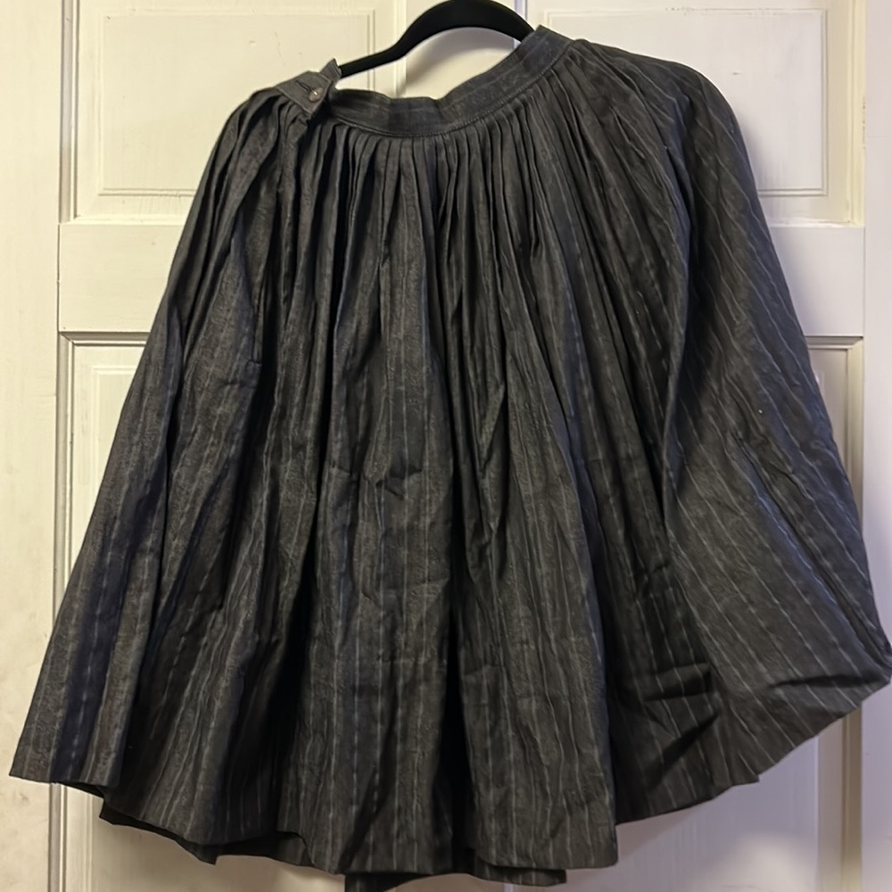 Vintage BIS Gene Ewing fit &‎ flare long jean skirt gray